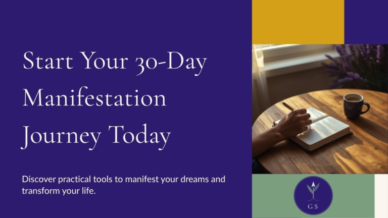 30-day manifestation challenge week-by-week plan blog graphic