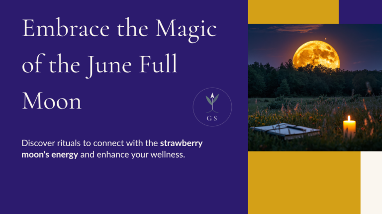 strawberry full moon rising over summer treeline with journal in foreground