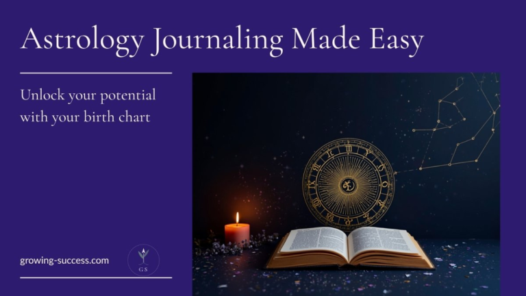 Astrology journaling birth chart blog graphic