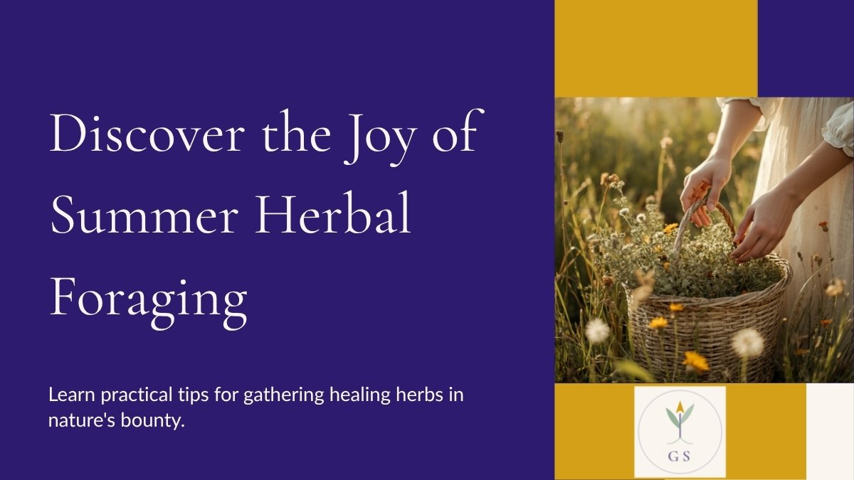 Herbal foraging for beginners summer plants blog graphic