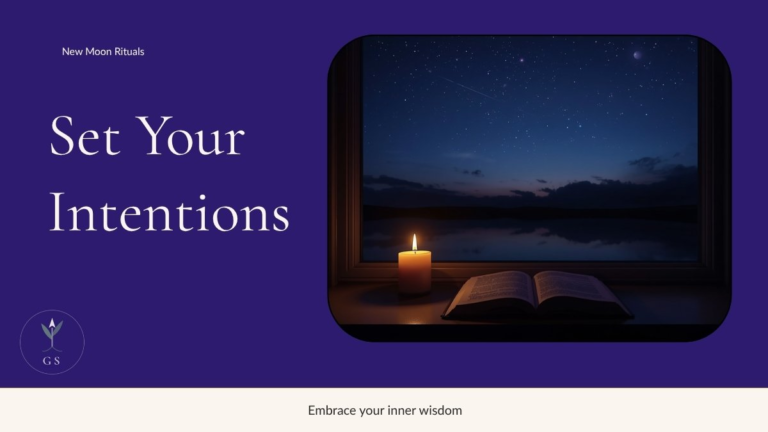 New moon intention setting ritual blog graphic
