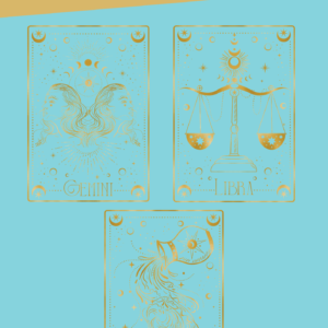 Air Element Bundle cover — three guided astrology journals for Gemini, Libra, Aquarius, printable and fillable PDF digital download.