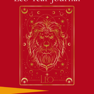 Leo Year Journal cover — a guided astrology journal for Leo (July 23 – August 22), available as a printable and fillable PDF digital download.