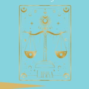 Libra Year Journal cover — a guided astrology journal for Libra (September 23 – October 22), available as a printable and fillable PDF digital download.