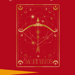 Sagittarius Year Journal cover — a guided astrology journal for Sagittarius (November 22 – December 21), available as a printable and fillable PDF digital download.
