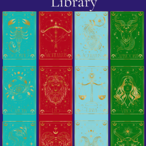Complete Zodiac Library cover — all twelve guided astrology year journals, printable and fillable PDF digital download bundle.