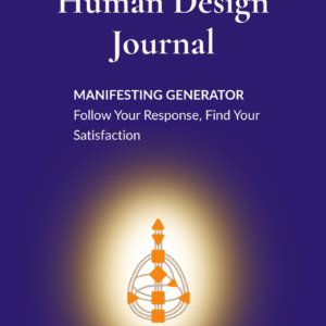 Manifesting Generator Human Design Journal cover — a 30-day guided practice for Manifesting Generators. Printable and fillable PDF digital download.