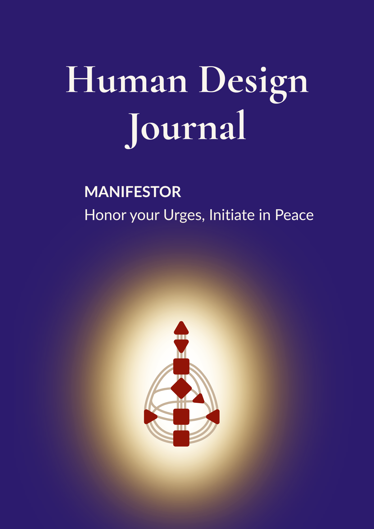 Manifestor Human Design Journal cover — a 30-day guided practice for Manifestors. Printable and fillable PDF digital download.