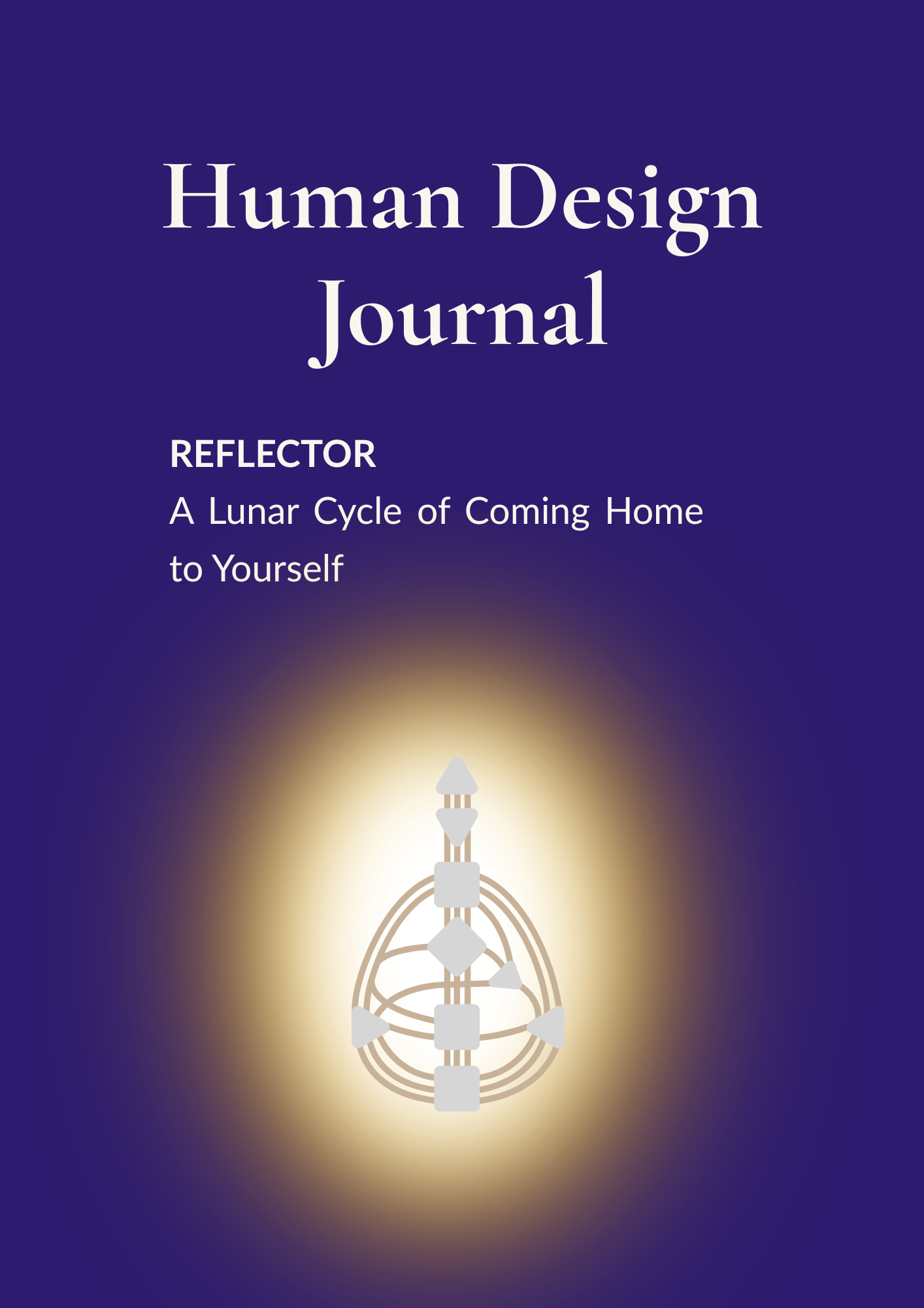 Reflector Human Design Journal cover — a 30-day guided practice for Reflectors. Printable and fillable PDF digital download.